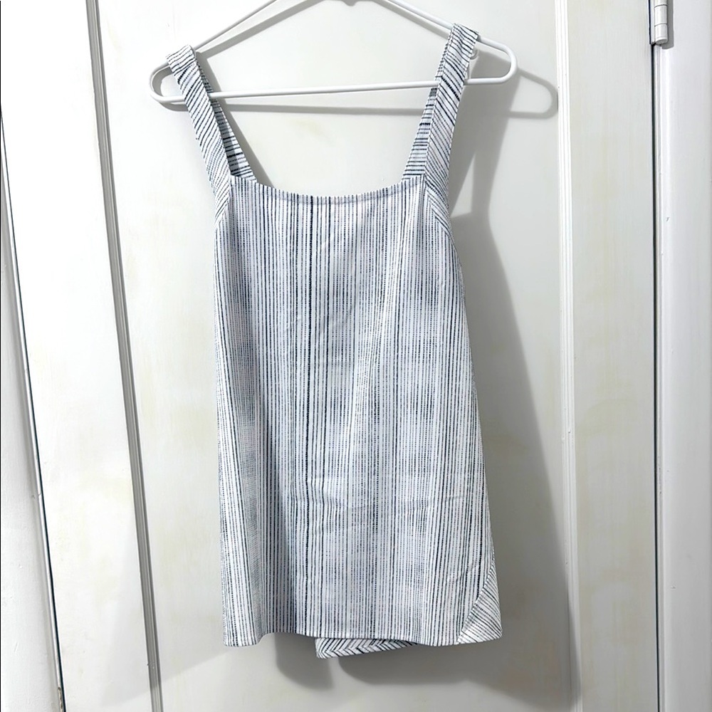 Athleta Striped Tank Top - Black and White